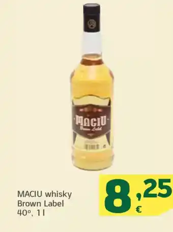 HiperDino MACIU whisky Brown Label 40° oferta