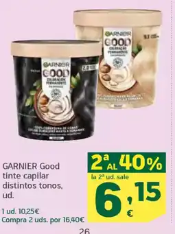 HiperDino GARNIER Good tinte capilar distintos tonos, oferta