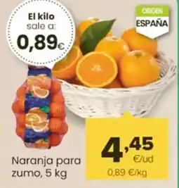 Autoservicios Familia Naranja para zumo oferta