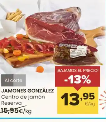 Autoservicios Familia JAMONES GONZÁLEZ Centro de jamón Reserva oferta