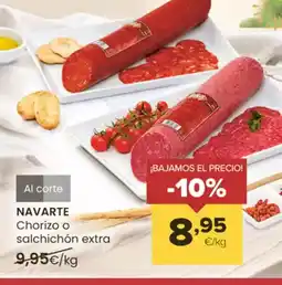 Autoservicios Familia NAVARTE Chorizo o salchichón extra oferta