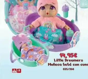 Jugueterías Nikki Little Dreamers Muñeca Bebé Con Cuno oferta