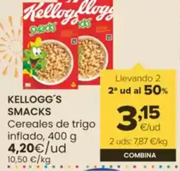 Autoservicios Familia KELLOGG'S SMACKS Cereales de trigo oferta