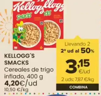 Autoservicios Familia KELLOGG'S SMACKS Cereales de trigo oferta