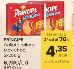 Autoservicios Familia PRÍNCIPE Galleta rellena MaxiChoc oferta