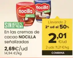 Autoservicios Familia NOCILLA En las cremas de cacao oferta