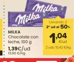 Autoservicios Familia MILKA Chocolate con leche oferta