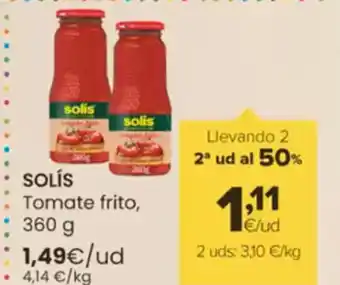 Autoservicios Familia SOLÍS Tomate frito oferta