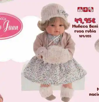 Jugueterías Nikki Muñeca Beni Rusa Rubia oferta