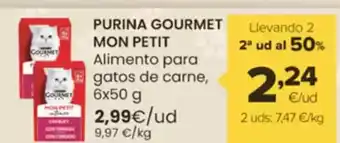 Autoservicios Familia PURINA GOURMET MON PETIT Alimento para gatos de carne oferta