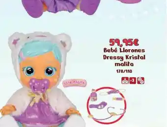 Jugueterías Nikki Bebé Llorones Dressy Kristal Malita oferta