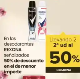 Autoservicios Familia REXONA en los desodoantes oferta