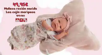 Jugueterías Nikki Muñeca Recién Nacida Lea Cojín Mariposa oferta