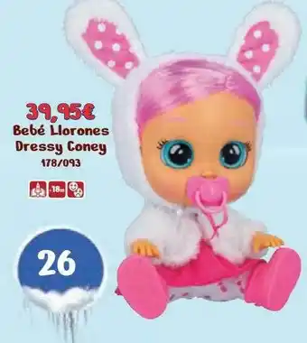 Jugueterías Nikki Bebé Llorones Dressy Coney oferta