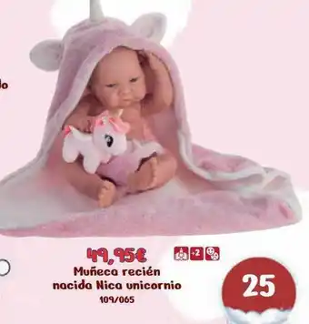 Jugueterías Nikki Muñeca Recién Nacida Nica Unicornio oferta