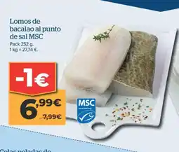 La Sirena Lomos de bacalao al punto de sal MSC oferta