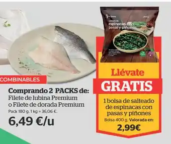 La Sirena Filete de lubina Premium o Filete de dorada Premium oferta