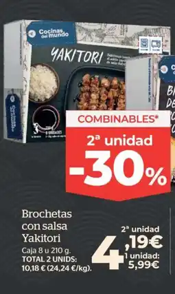 La Sirena Brochetas con salsa Yakitori oferta