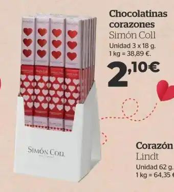 La Sirena Chocolatinas corazones oferta