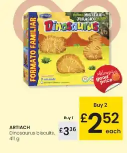 Eroski ARTIACH Dinosaurus biscuits oferta