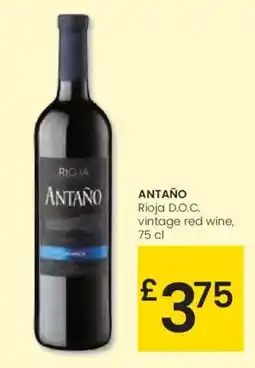 Eroski ANTAÑO Rioja D.O.C. vintage red wine oferta