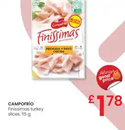 Eroski CAMPOFRÍO Finíssimas turkey slices oferta