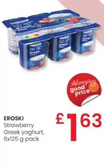 Eroski EROSKI Strawberry Greek yoghurt oferta