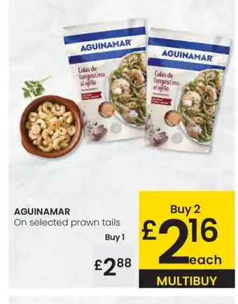 Eroski AGUINAMAR On selected prawn tails oferta