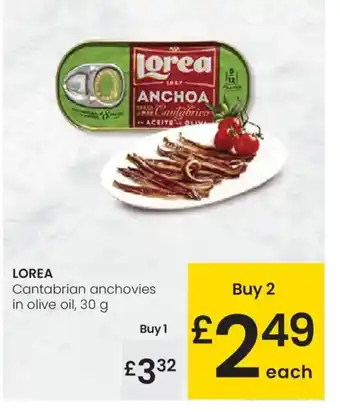 Eroski LOREA Cantabrian anchovies in olive oil oferta