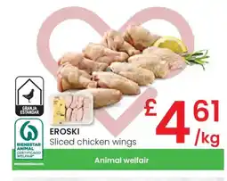 Eroski EROSKI Sliced chicken wings oferta