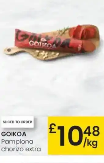 Eroski GOIKOA Pamplona chorizo extra oferta