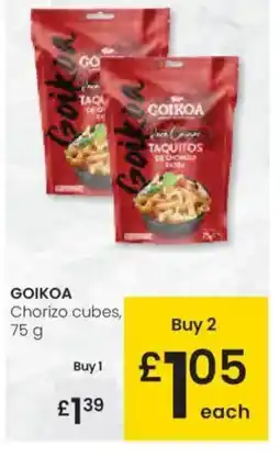 Eroski GOIKOA Chorizo cubes oferta