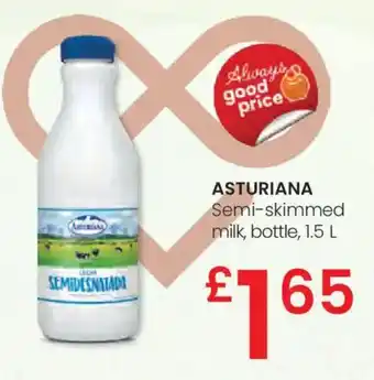 Eroski ASTURIANA Semi-skimmed milk oferta