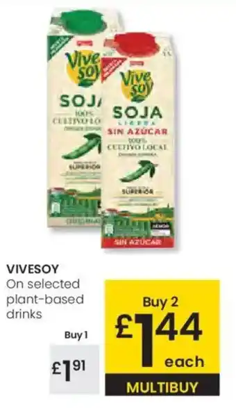 Eroski VIVESOY On selected plant-based drinks oferta