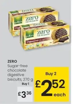 Eroski ZERO Sugar-free chocolate digestive oferta