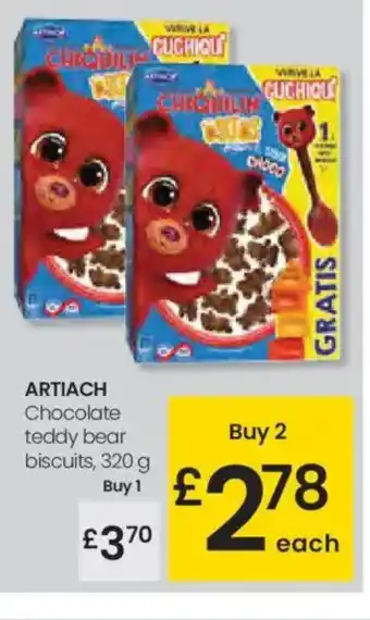 Eroski ARTIACH Chocolate teddy bear biscuits oferta