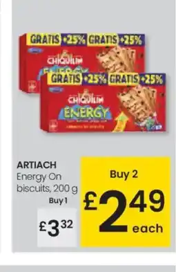 Eroski ARTIACH Energy On biscuits oferta