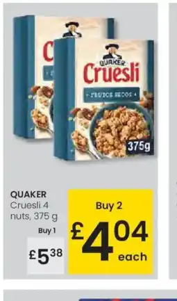 Eroski QUAKER Cruesli 4 nuts oferta