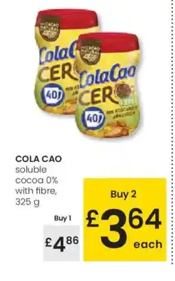 Eroski COLA CAO soluble cocoa 0% with fibre oferta