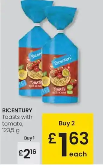 Eroski BICENTURY Toasts with tomato oferta