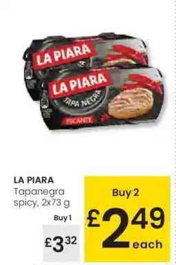 Eroski LA PIARA Tapanegra spicy oferta