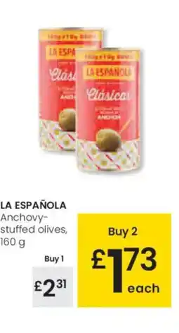 Eroski LA ESPAÑOLA Anchovy- stuffed olives oferta