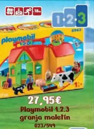 Jugueterías Nikki Playmobil 1.2.3 Granja Maletín oferta