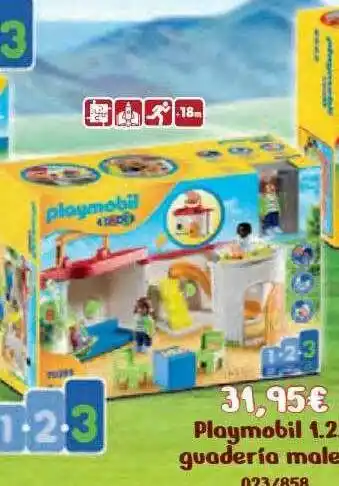 Jugueterías Nikki Playmobil 1.2.3 Guarería Maletín oferta