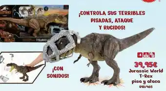 Jugueterías Nikki Jurassic World T-rex Pisa Y Ataca oferta