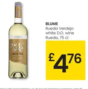 Eroski BLUME Rueda Verdejo white D.O. wine Rueda oferta