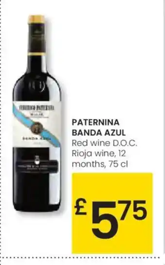 Eroski PATERNINA BANDA AZUL Red wine D.O.C. Rioja wine, 12 months oferta