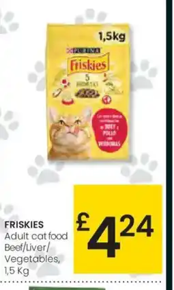 Eroski FRISKIES Adult cat food Beef/Liver/ Vegetables oferta