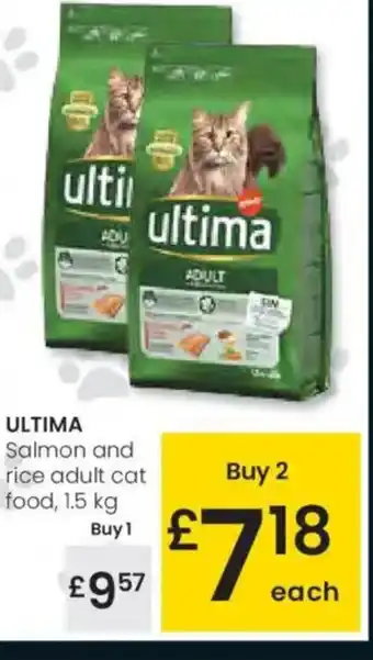 Eroski ULTIMA Salmon and rice adult cat food oferta