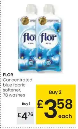 Eroski FLOR Concentrated blue fabric softener, 78 washes oferta